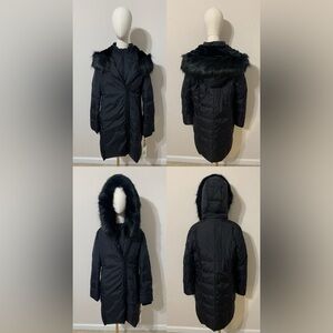 DKNY Black Inner Vested Puffer Coat